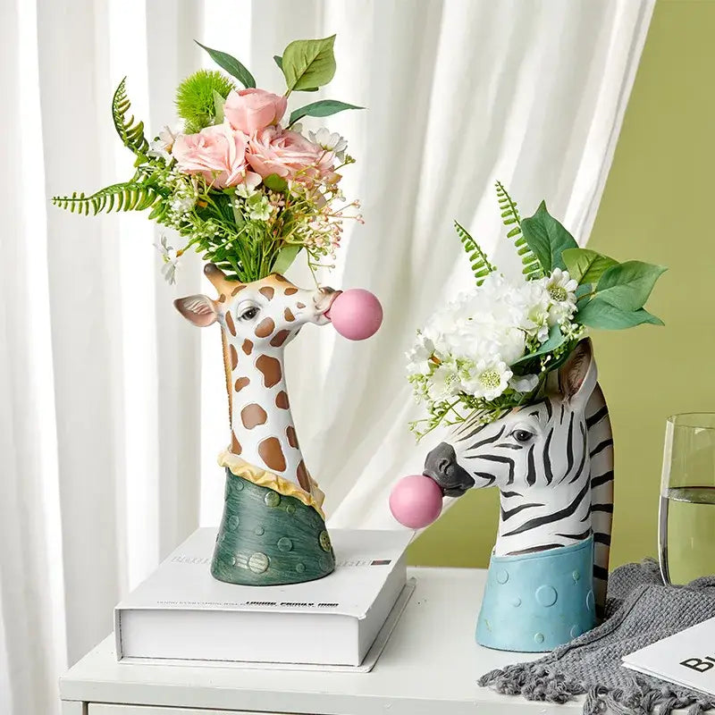 Resin Girl Flower Vase
