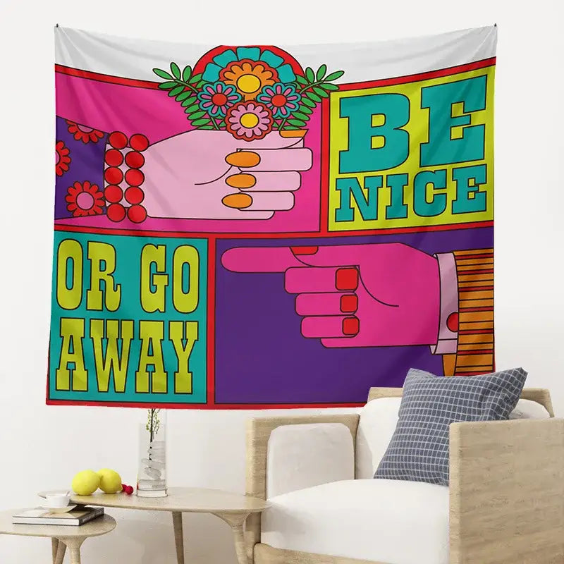 Psychedelic Floral Tapestry