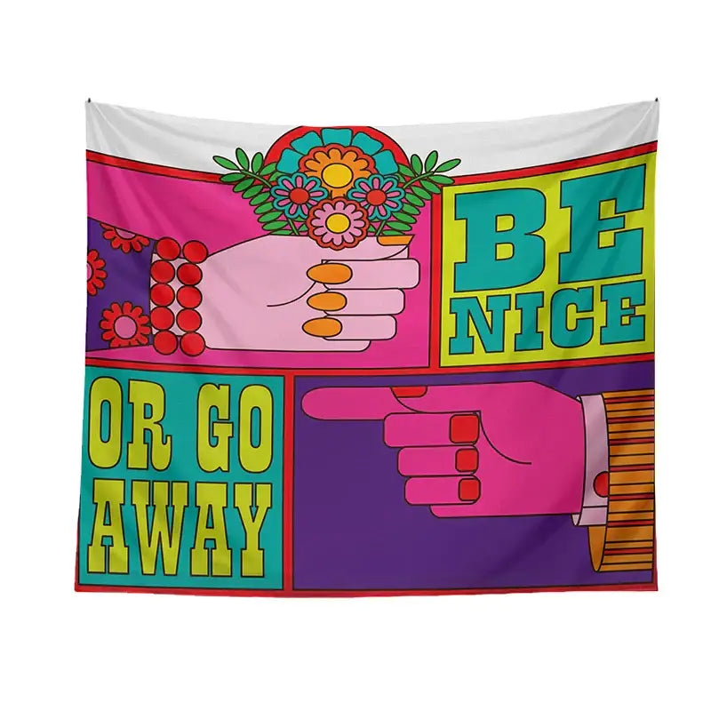 Psychedelic Floral Tapestry