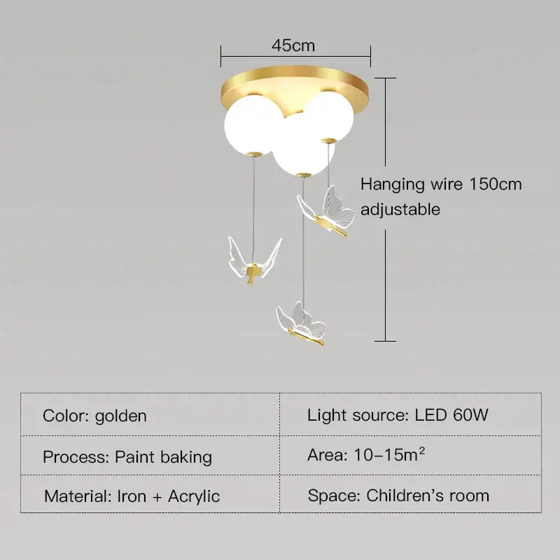 Butterfly Pendant Ceiling Light