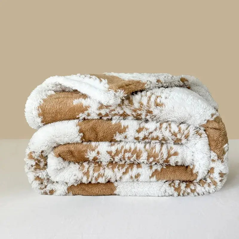 Cationic Jacquard Plush Throw