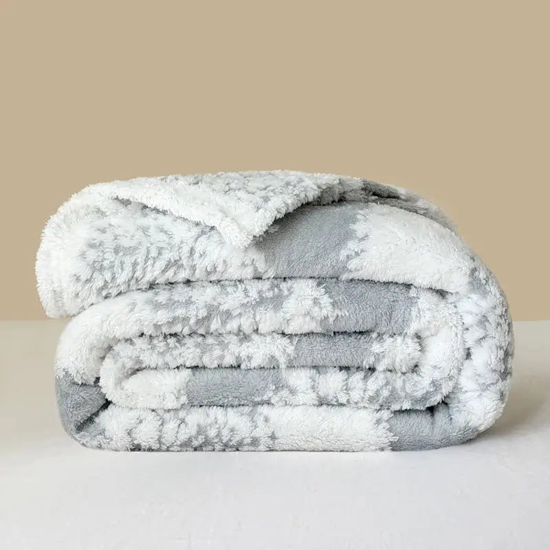Cationic Jacquard Plush Throw