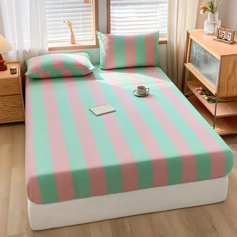 Pink Stripe Cotton Sheet