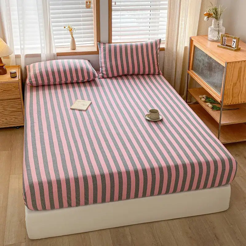 Pink Stripe Cotton Sheet