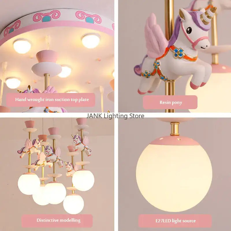 Pink Unicorn LED Pendant