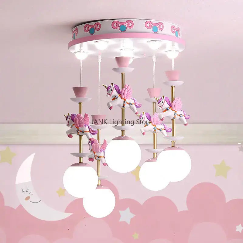 Pink Unicorn LED Pendant