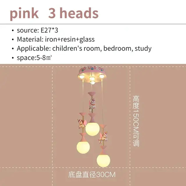 Pink Unicorn LED Pendant