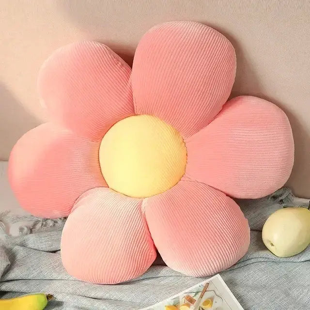 Pink Daisy Flower Cushion