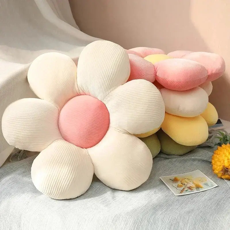 Pink Daisy Flower Cushion