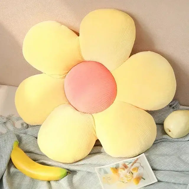 Pink Daisy Flower Cushion