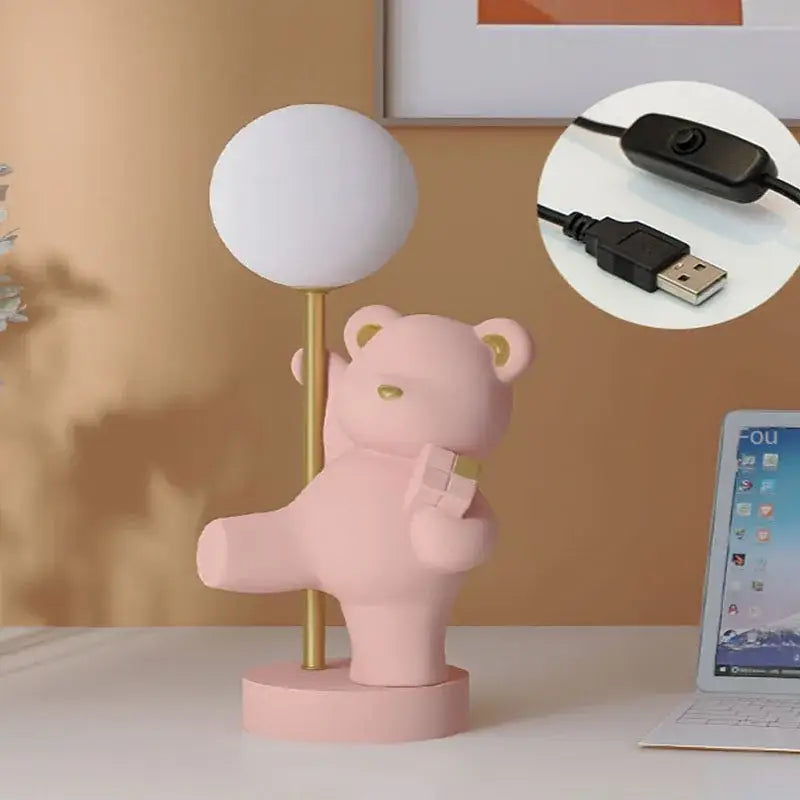 Pink Bear LED Night Light