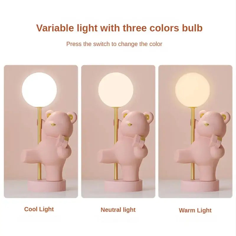 Pink Bear LED Night Light