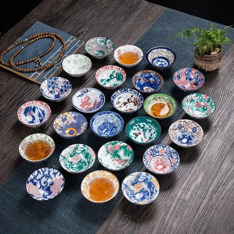 Porcelain Floral Hand-Painted Bowls