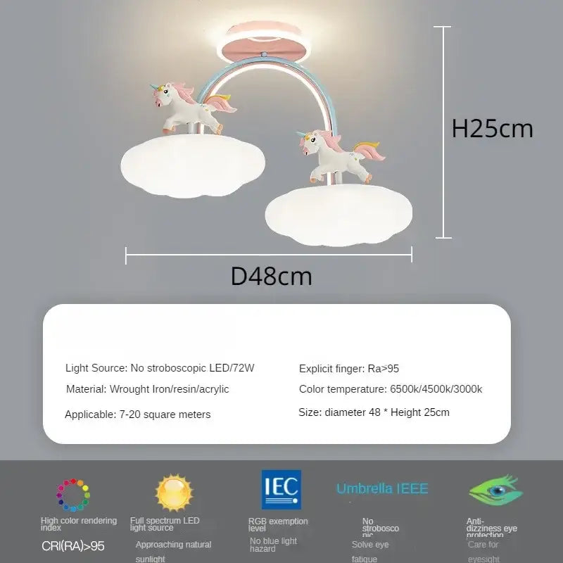 Cloud Unicorn Ceiling Light