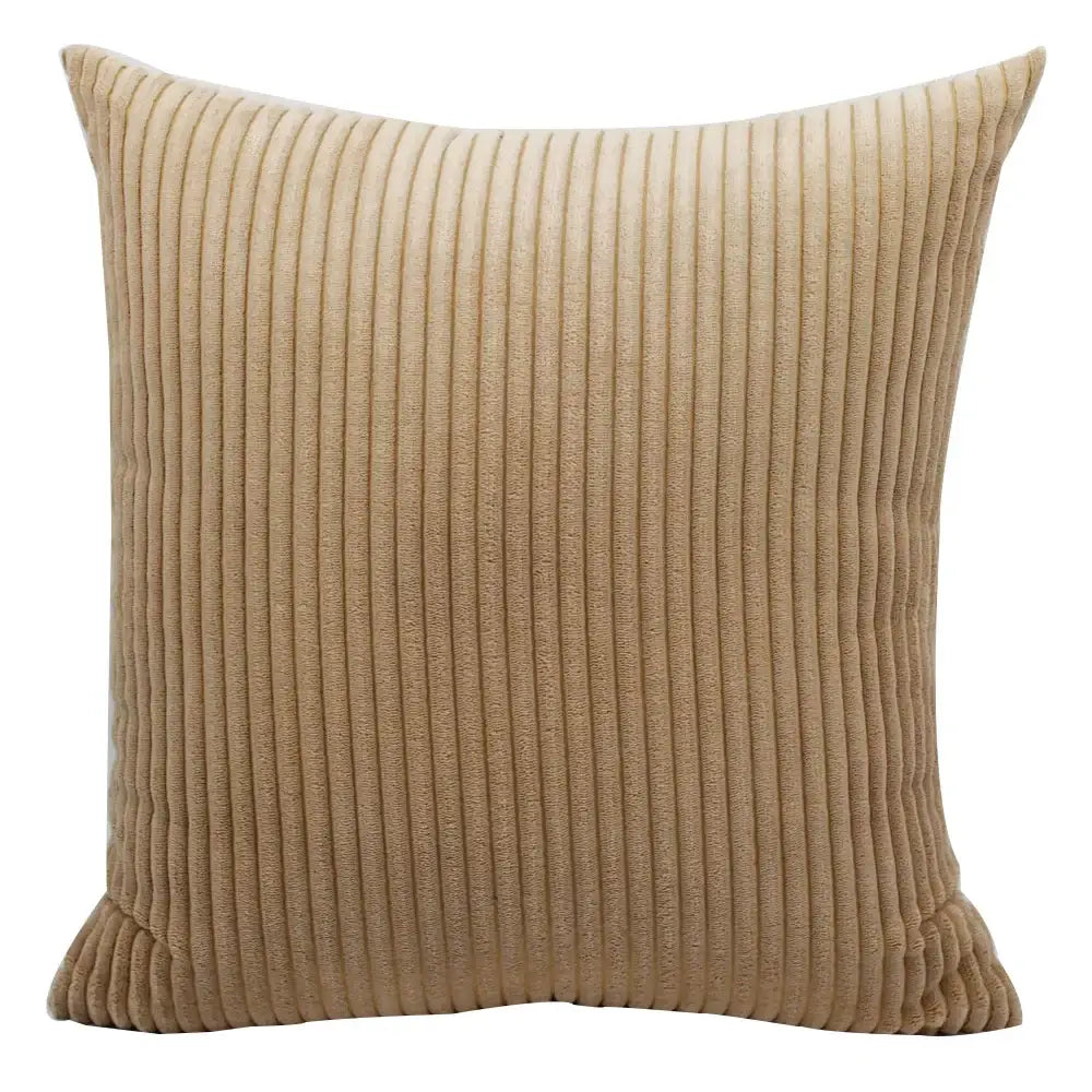 Blue Striped Corduroy Pillow