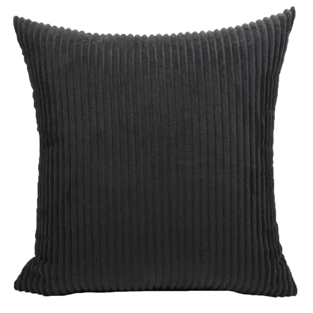 Blue Striped Corduroy Pillow