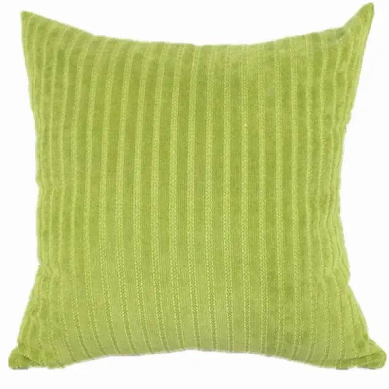 Blue Striped Corduroy Pillow