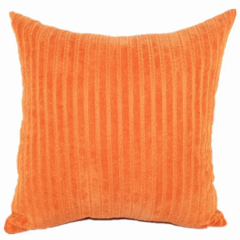 Blue Striped Corduroy Pillow