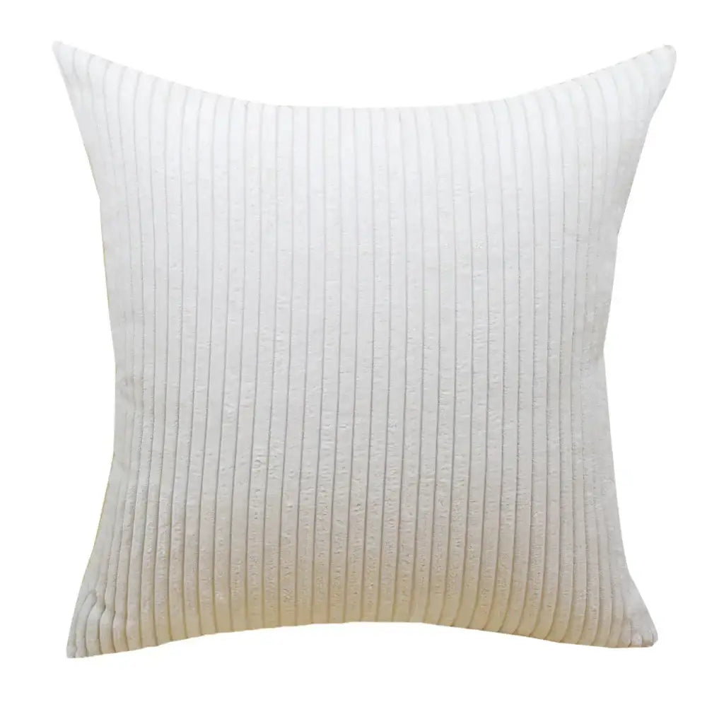 Blue Striped Corduroy Pillow