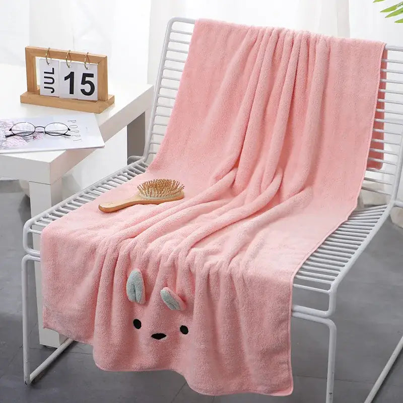 Pink Bunny Face Towel