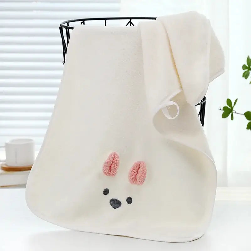 Pink Bunny Face Towel