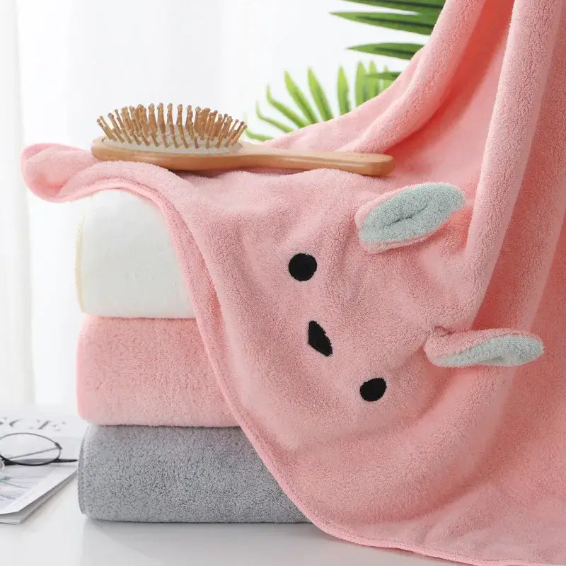 Pink Bunny Face Towel