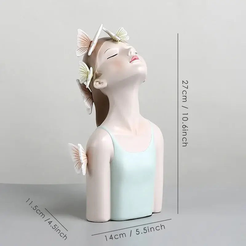 Pink Resin Fairy Statue