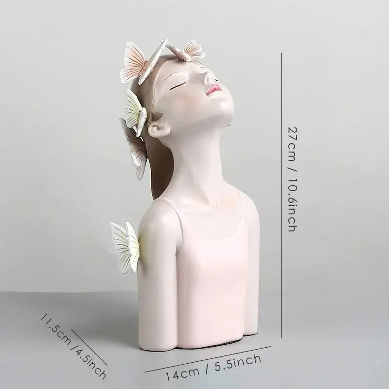 Pink Resin Fairy Statue