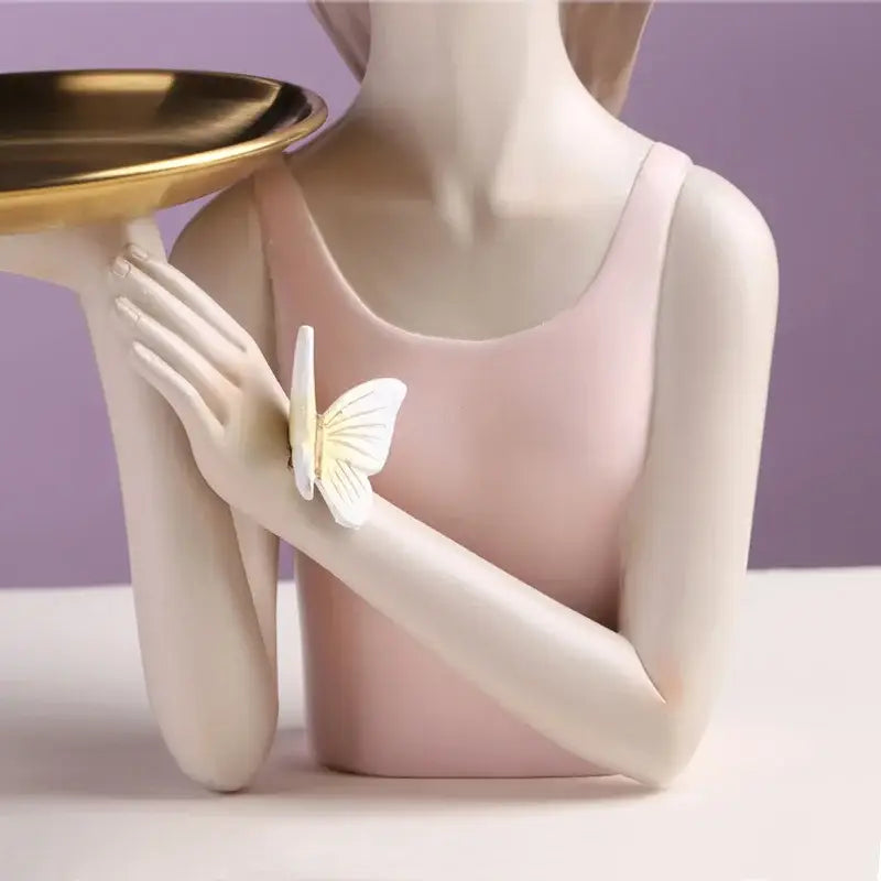 Pink Resin Fairy Statue