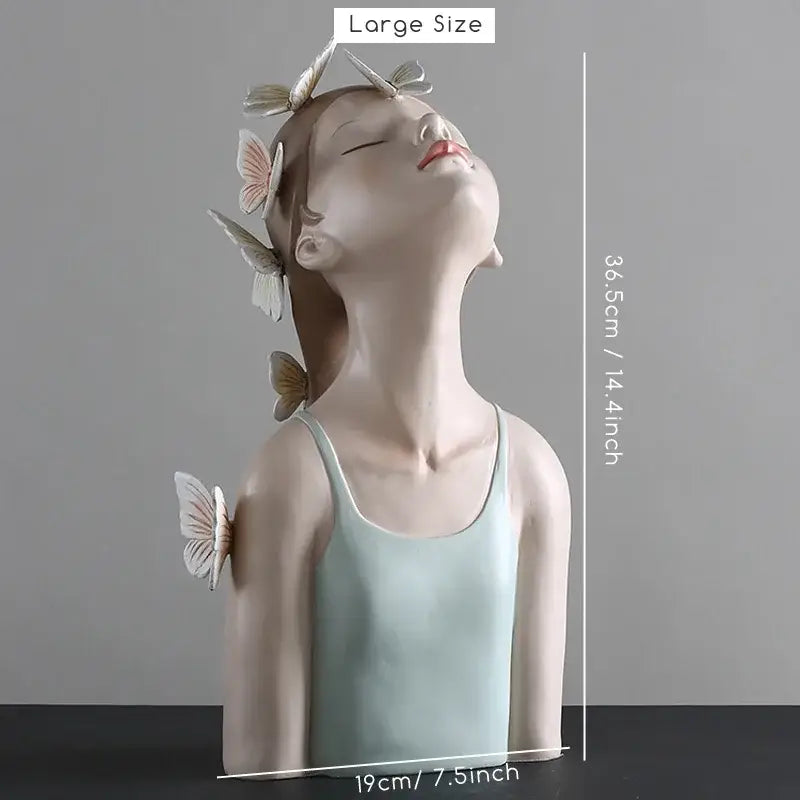 Pink Resin Fairy Statue