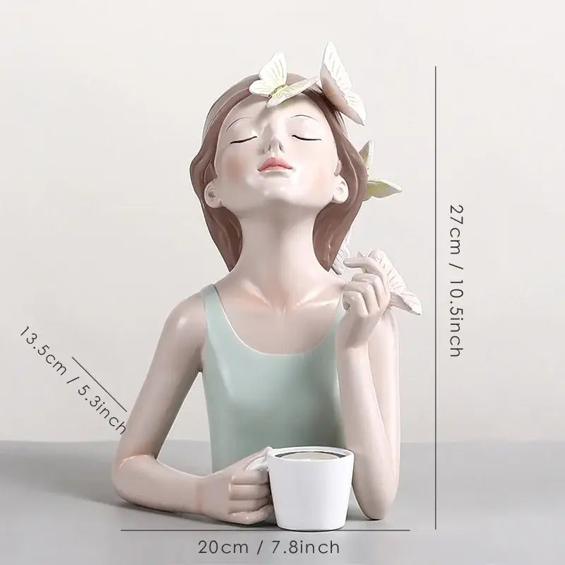 Pink Resin Fairy Statue