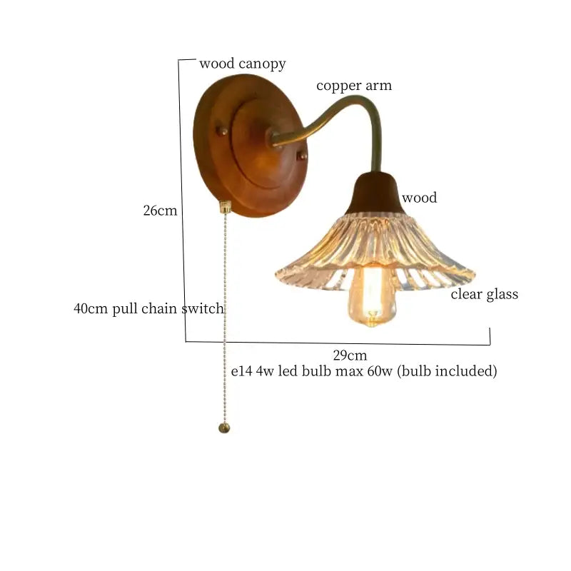 Pink Glass Wall Sconce