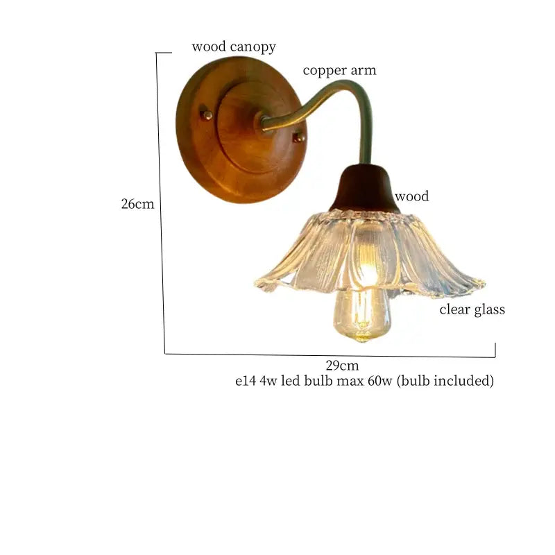 Pink Glass Wall Sconce