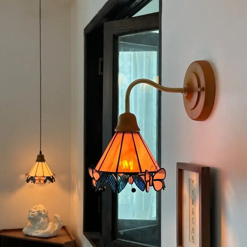 Pink Glass Wall Sconce