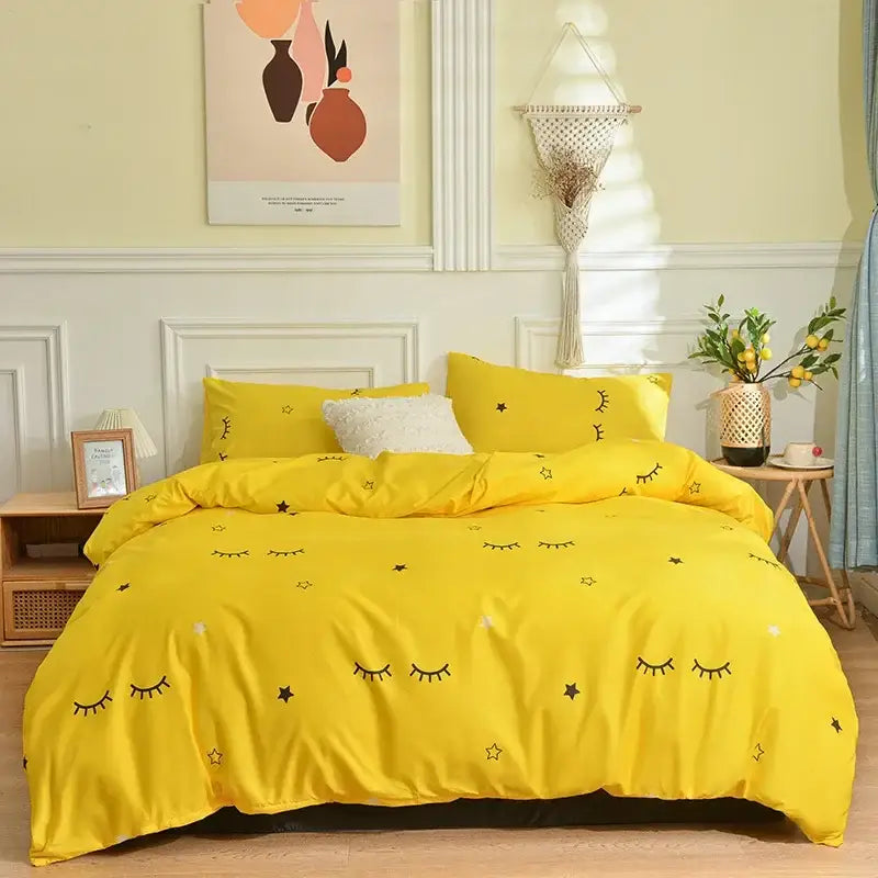 Pink Butterfly Bedding Set 220x240cm 4-Piece
