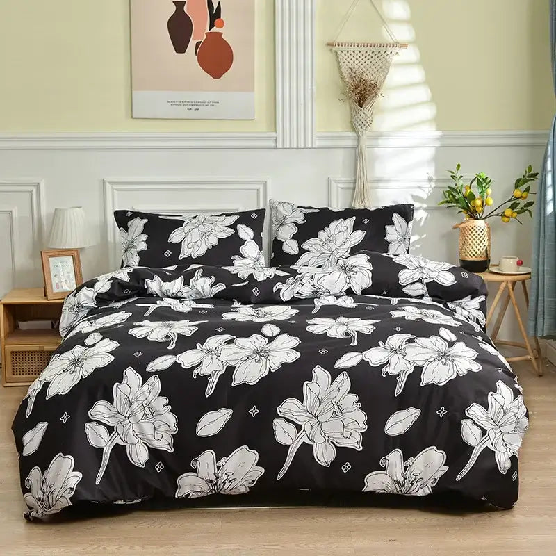 Pink Butterfly Bedding Set 220x240cm 4-Piece