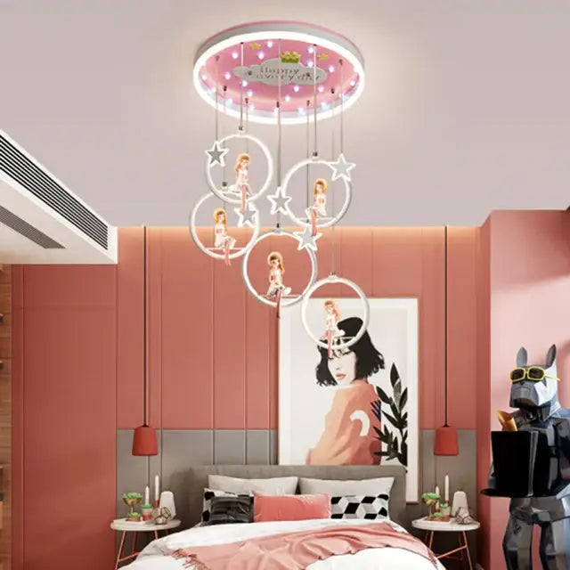 Pink Princess Kids Chandelier