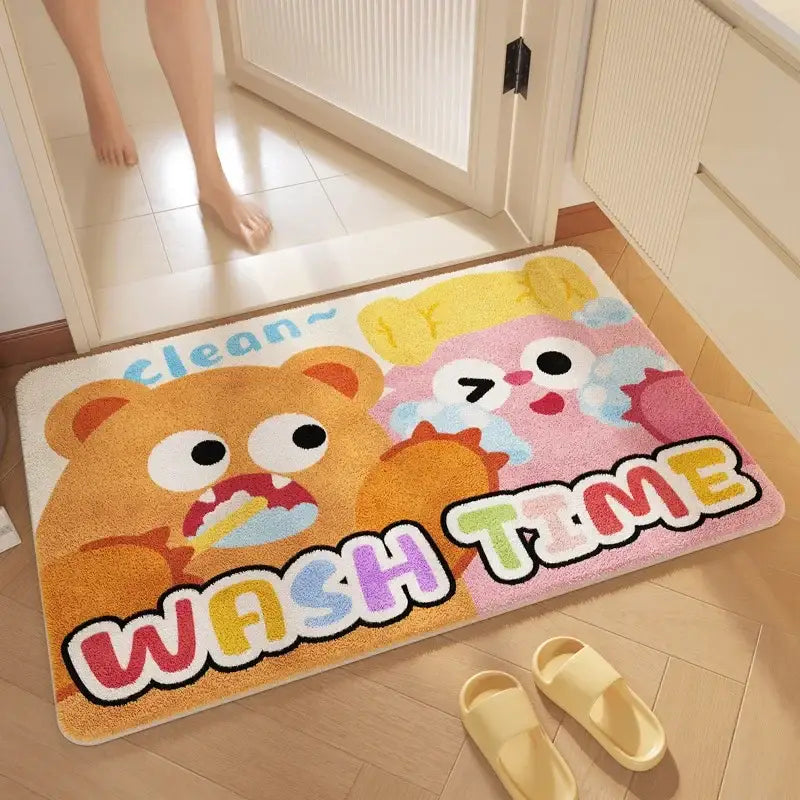 Pink Plush Bathroom Mat