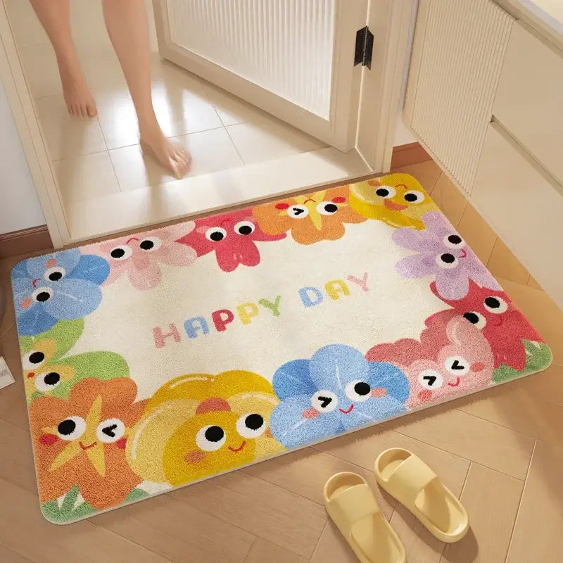 Pink Plush Bathroom Mat