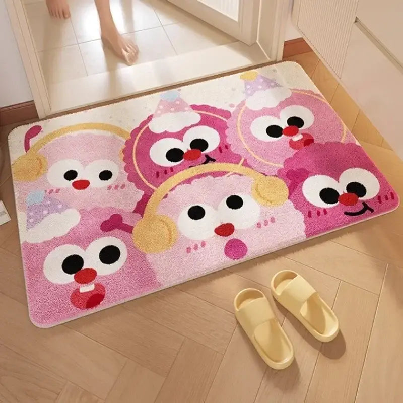 Pink Plush Bathroom Mat