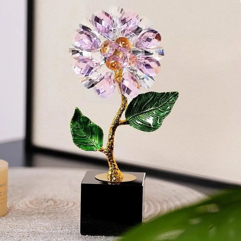 Crystal Sunflower Sculpture