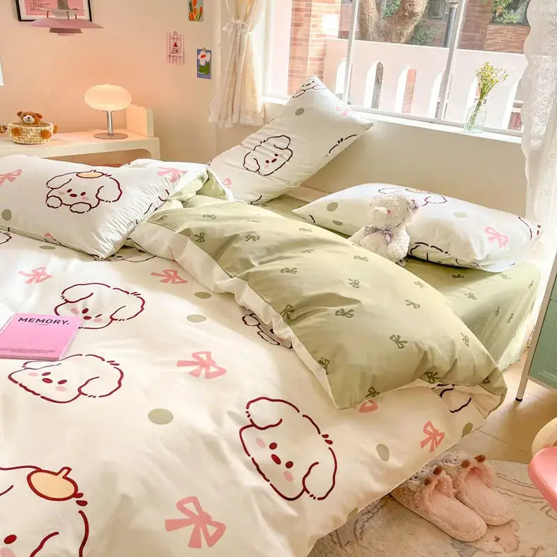 Cotton Cartoon Bed Set