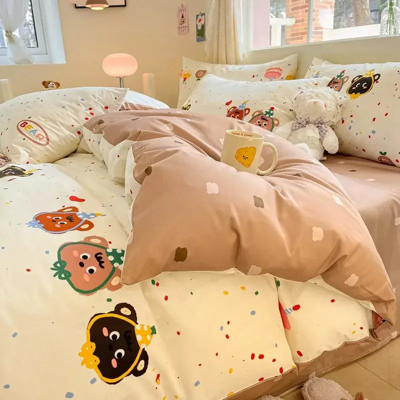Cotton Cartoon Bed Set