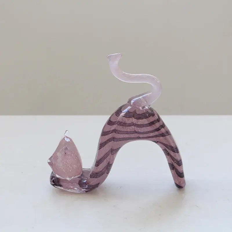 Pink Crystal Cat Figurine