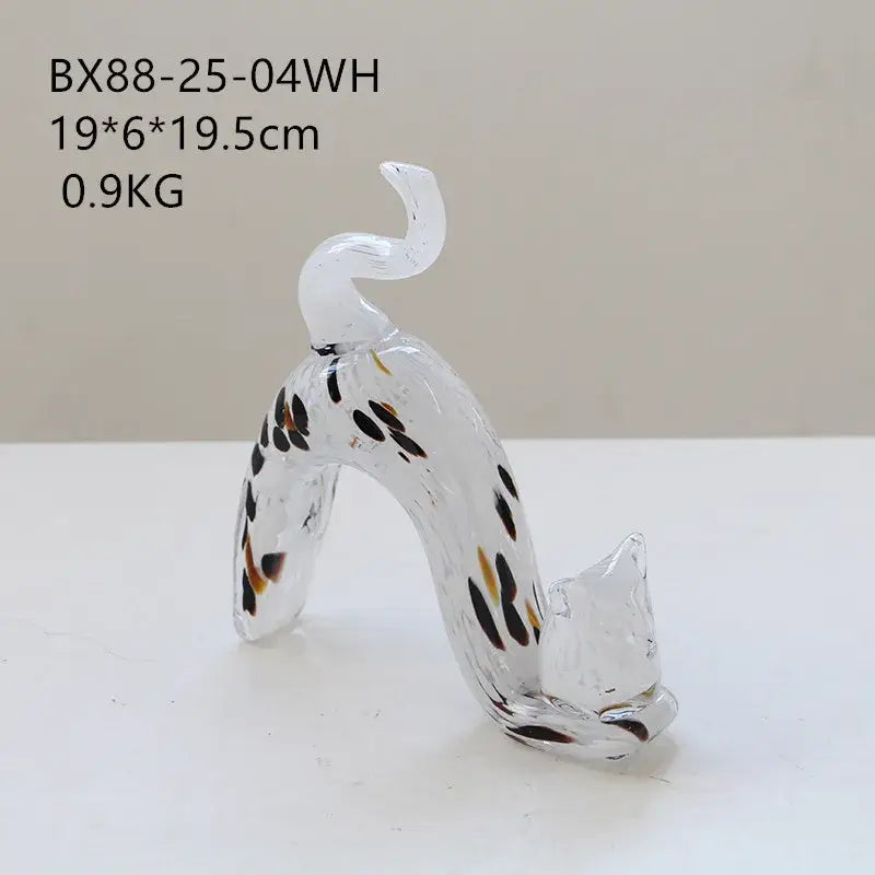 Pink Crystal Cat Figurine