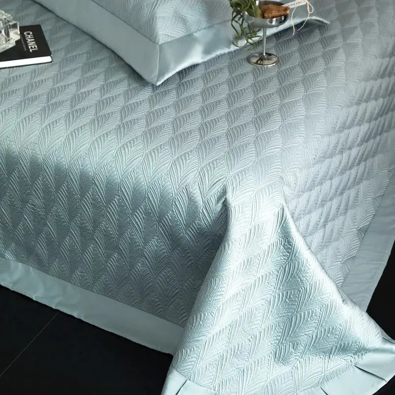 Pink Lyocell Quilted Bedspread