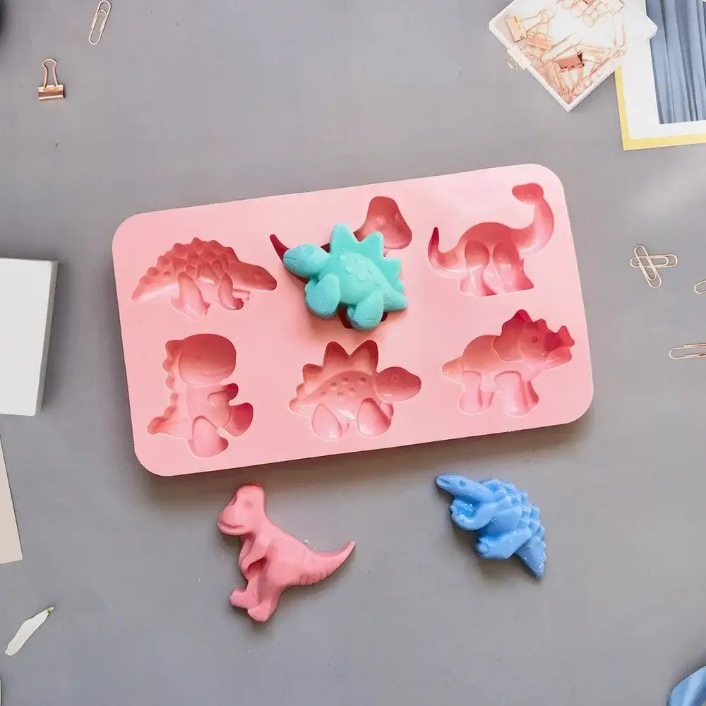 Pink Silicone Dino Cake Mold