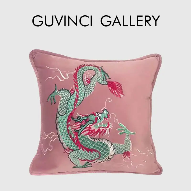 Pink Velvet Dragon Pillow