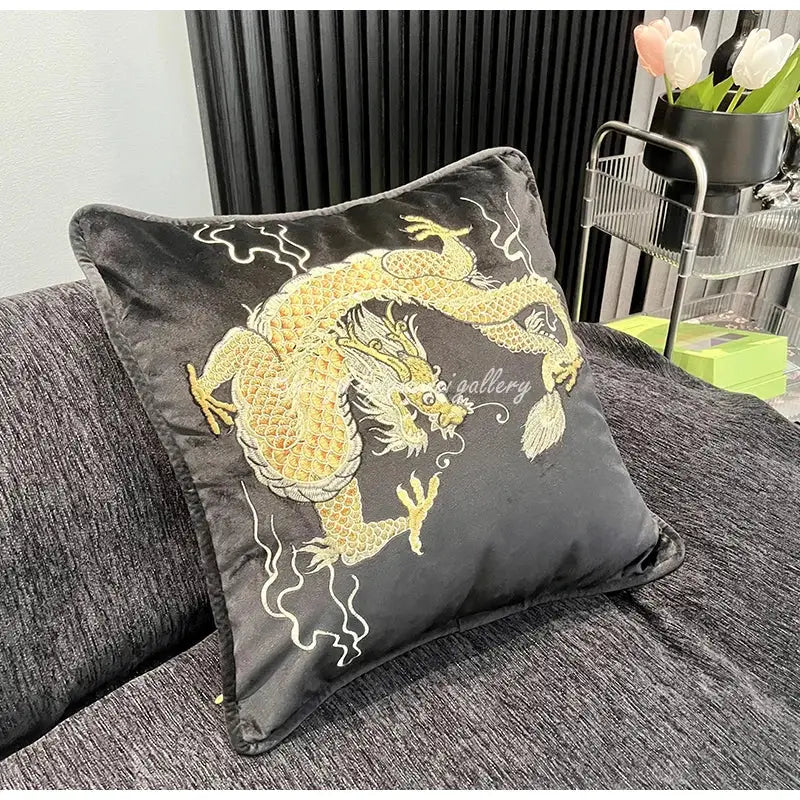 Pink Velvet Dragon Pillow