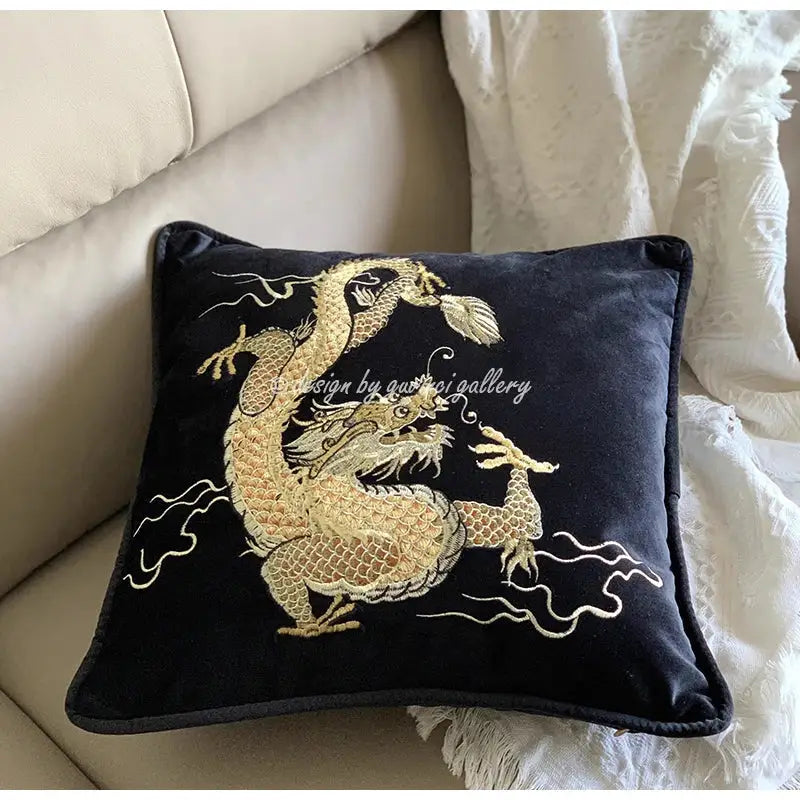 Pink Velvet Dragon Pillow